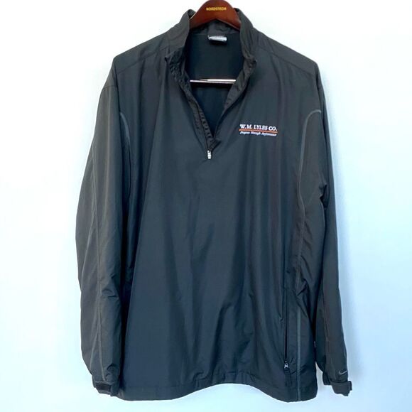 Nike Golf Mens Black Lightweight Athletic Dry-Fit 1/3 Zip Jacket, Size XXL - Picture 2 of 10